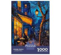 Jigsaw Puzzle 1000 Piece Parisian Café Night Scene Puzzles for Adults Brain Teaser Game But Fun And Humorous Deal As Gifts for The Whole Family 38x26cm/1000pcs