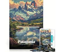 Jigsaw Puzzle 1000 Piece Patagonia Landscape Art Print Tight Fit Play Focus Training Fun Chill Play Time Xmas Leisure Gift (38x52cm)