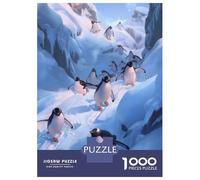 Jigsaw Puzzle 1000 Piece Penguin Winter Wonderland Puzzles for Adults Relax Games Stress Reliever Deal As Gifts for The Whole Family 38x26cm/1000pcs