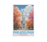 Jigsaw Puzzle 1000 Piece，Philadelphia Pennsylvania，Classic Puzzle Adult Puzzle DIY Kit Wood Toy Unique Gift Modern Home Decor（75x50cm）-GI78