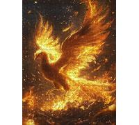 Jigsaw Puzzle 1000 Piece, Phoenix Flame Puzzles for Adults 1000, Jigsaw Puzzle Games Classic Educational, Wooden Puzzles, The Impossible Challenge, for Home Wall Decoration Gift BXHZW1-278