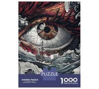 Jigsaw Puzzle 1000 Piece Pirate Ship Ocean Waves Art Print Puzzles for Adults Brain Teaser Game But Fun And Humorous Deal As Gifts for The Whole Family 70x50cm/1000pcs