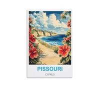Jigsaw Puzzle 1000 Piece，Pissouri Cyprus Challenging Difficult Puzzle Educational Game JigsawPuzzles Gifts for Adults 38x26cm