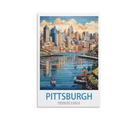 Jigsaw Puzzle 1000 Piece，Pittsburgh Pennsylvania Classic Puzzle Kids Puzzle Challenging And Difficult Puzzles for Adults And Teens 52x38cm