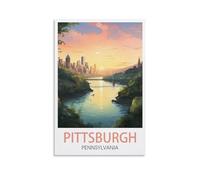 Jigsaw Puzzle 1000 Piece，Pittsburgh Pennsylvania Jigsaw Puzzles 1000 Pieces for Adults Painting Puzzle 1000 Pieces DIY Challenging Puzzles for Adults 38x26cm