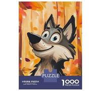 Jigsaw Puzzle 1000 Piece Playful Wolf Illustration Puzzles for Adults Anti-Stress Toys Presents for Women Unique Birthday And Gifts 52x38cm/1000pcs