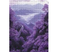 Jigsaw Puzzle 1000 Piece, Purple Great Wall Puzzles for Adults 1000, Jigsaw Puzzle Games Classic Educational, Wooden Puzzles, The Impossible Challenge, for Home Wall Decoration Gift BXHZW1-1095