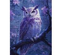 Jigsaw Puzzle 1000 Piece, Purple Owl Puzzles for Adults 1000, Jigsaw Puzzle Games Classic Educational, Wooden Puzzles, The Impossible Challenge, for Home Wall Decoration Gift BXHZW1-1085