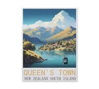 Jigsaw Puzzle 1000 Piece，Queenstown New Zealand South Island，Adult Puzzle DIY Kit paper Puzzle Modern Home Decor Unique Gift（50x70cm）-FL88