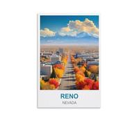 Jigsaw Puzzle 1000 Piece，Reno Nevada Challenging Difficult Puzzle Educational Game JigsawPuzzles Gifts for Adults 52x38cm