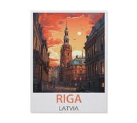 Jigsaw Puzzle 1000 Piece,Riga Latvia,Classic Puzzle DIY Kit Paper Toy Unique Gift Home Decor(38x26cm)-FM96