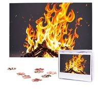 Jigsaw Puzzle 1000 Piece Roaring Flame Puzzles for Adults Custom Puzzles from Photos Personalized Picture Wooden Puzzle Gifts for Family Wedding Birthdays Anniversaries