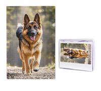 Jigsaw Puzzle 1000 Piece Running german shepherd dog Puzzles for Adults Custom Puzzles from Photos Personalized Picture Wooden Puzzle Gifts for Family Wedding Birthdays Anniversaries
