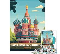 Jigsaw Puzzle 1000 Piece Saint Basil's Cathedral Poster for Educational Game Challenge Toy for Educational Game But Fun And Humorous Great Gifts for Games (Size 38x26cm)