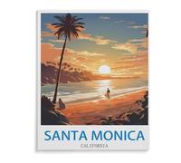 Jigsaw Puzzle 1000 Piece,Santa Monica California,Classic Puzzle DIY Kit paper Toy Unique Gift Home Decor(38x26cm)-I80