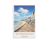 Jigsaw Puzzle 1000 Piece，Scarborough England Jigsaw Puzzles for Adults 1000 Piece, Classic Puzzle Teens Boys Girls Puzzles 70x50cm