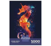 Jigsaw Puzzle 1000 Piece Seahorse Silhouette Galaxy Puzzles for Adults Relax Games Stress Reliever Deal As Gifts for The Whole Family 70x50cm/1000pcs