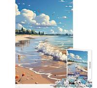 Jigsaw Puzzle 1000 Piece Seaside Retreat Anime Puzzle For Teenagers Improve Memory Difficult And Challenge Challenging Family Fun Game (38x52cm)
