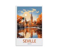 Jigsaw Puzzle 1000 Piece，Seville Spain Jigsaw Puzzles 1000 Pieces for Adults Painting Puzzle 1000 Pieces DIY Challenging Puzzles for Adults 38x26cm