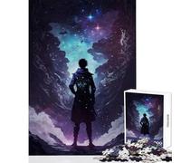 Jigsaw Puzzle 1000 Piece Silhouette of A Cosmic God Puzzle For Teenagers Improve Memory Difficult And Challenge Challenging Family Fun Game (38x52cm)