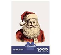 Jigsaw Puzzle 1000 Piece Smiling Santa Claus Illustration Puzzles for Adults Relax Games Stress Reliever Deal As Gifts for The Whole Family 38x26cm/1000pcs