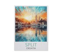 Jigsaw Puzzle 1000 Piece，Split Croatia，Adult Puzzle DIY Kit Paper Puzzle Modern Home Decor Unique Gift（38x52cm）-EU47