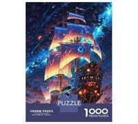 Jigsaw Puzzle 1000 Piece Starbound Galleon Voyage Beyond The Sky Puzzles for Adults Relax Games Stress Reliever Deal As Gifts for The Whole Family 70x50cm/1000pcs