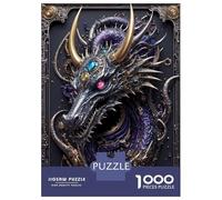 Jigsaw Puzzle 1000 Piece Steampunk Guardian Dragon Puzzles for Adults Relax Games Stress Reliever Deal As Gifts for The Whole Family 52x38cm/1000pcs