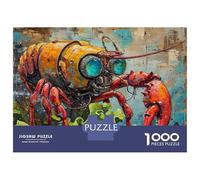 Jigsaw Puzzle 1000 Piece Steampunk Lobster Art Print Puzzles for Adults Family Game Improve Memory Deal As Gifts for The Whole Family 52x38cm/1000pcs