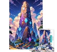 Jigsaw Puzzle 1000 Piece Stones Enveloped with Runes Help The Brain Exercise Home Decoration Family Game for 14+ Puzzle Game Offered (38x52cm)