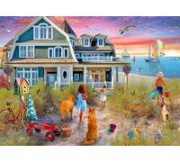 Jigsaw Puzzle 1000 piece,Summer Seaside Villa Puzzles for Adults,Educational Game Challenge Toy 1000 Pieces DIY puzzles Family Decoration puzzle