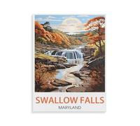Jigsaw Puzzle 1000 Piece,Swallow Falls Maryland,Classic Puzzle DIY Kit Paper Toy Unique Gift Home Decor-V291-50x70cm