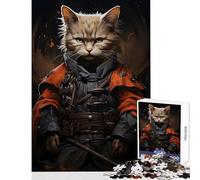Jigsaw Puzzle 1000 Piece The Cat The Warrior Puzzles for Teenagers Improve Memory Educational Challenge Challenging Game And Family Play (50x75cm)