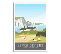 Jigsaw Puzzle 1000 Piece，The Seven Sisters Sussex 1000 pieces of adult paper landscape puzzles for children learning toys gifts 38x26cm