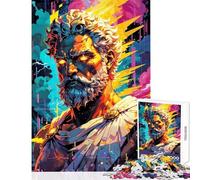Jigsaw Puzzle 1000 Piece Thunder God's Wrath︰ Zeus - King of Olympus Brain Teaser Game Presents for Women Home Decoration Toys with Fully Interlocking Randomly Shaped Pieces (38x26cm)