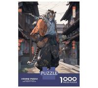 Jigsaw Puzzle 1000 Piece Tiger Karate Fighter Puzzles for Adults Relax Games Stress Reliever Deal As Gifts for The Whole Family 38x26cm/1000pcs