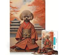 Jigsaw Puzzle 1000 Piece Toy Poodle The Samurai Neat Edge Decor Cognitive Game Toy Easy Time Fun Xmas Leisure Gift (50x75cm)