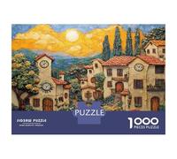 Jigsaw Puzzle 1000 Piece Tuscan Village Wall Art Puzzles for Adults Brain Teaser Game But Fun And Humorous Deal As Gifts for The Whole Family 38x26cm/1000pcs