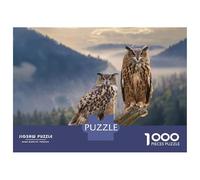 Jigsaw Puzzle 1000 Piece Two Owls on Branch Puzzles for Adults Relax Games Stress Reliever Deal As Gifts for The Whole Family 70x50cm/1000pcs