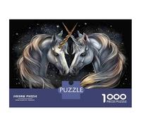 Jigsaw Puzzle 1000 Piece Unicorn Wall Art Print-4 Puzzles for Adults Brain Teaser Game But Fun And Humorous Deal As Gifts for The Whole Family 52x38cm/1000pcs
