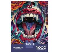Jigsaw Puzzle 1000 Piece Vampire Teeth Art Print Puzzles for Adults Brain Teaser Game But Fun And Humorous Deal As Gifts for The Whole Family 38x26cm/1000pcs