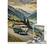 Jigsaw Puzzle 1000 Piece Van on The Beach Educational Game Analysis And Logic Anti-Stress Toys Unique Birthday And Xmas Gifts (50X75cm)