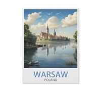 Jigsaw Puzzle 1000 Piece，Warsaw Poland Lake，Adult Puzzle DIY Kit paper Puzzle Modern Home Decor Unique Gift（50x70cm）-Q30