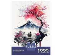 Jigsaw Puzzle 1000 Piece Watercolors Japanese 9 Puzzles for Adults Relax Games Stress Reliever Deal As Gifts for The Whole Family 52x38cm/1000pcs