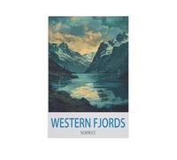Jigsaw Puzzle 1000 Piece，Western Fjords Norway，Classic Puzzle DIY Kit Paper Toy Unique Gift Home Decor（38x26cm）-GF16