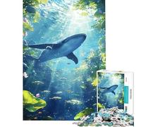 Jigsaw Puzzle 1000 Piece Whale Underwater Paradise Jigsaw Puzzle 1000 Home Decoration Toys Perfect Decoration for Is Ideal As A Gifts (38x52cm)