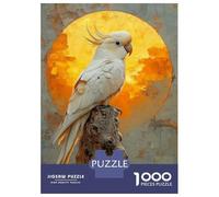 Jigsaw Puzzle 1000 Piece White Cockatoo Sunset Puzzles for Adults Anti-Stress Toys Presents for Women Unique Birthday And Gifts 38x26cm/1000pcs