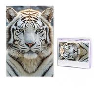 Jigsaw Puzzle 1000 Piece White Tigers Puzzles for Adults Custom Puzzles from Photos Personalized Picture Wooden Puzzle Gifts for Family Wedding Birthdays Anniversaries