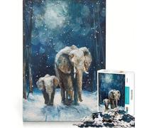 Jigsaw Puzzle 1000 Piece Winters Gentle Giants Hands-on Game Train Your Brain And Hands Unique Birthday And Xmas Gifts 38x52cm