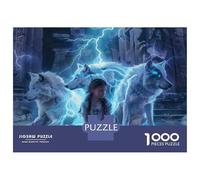 Jigsaw Puzzle 1000 Piece Wolf Spirit Animal Art Print-2 Puzzles for Adults Brain Teaser Game But Fun And Humorous Deal As Gifts for The Whole Family 70x50cm/1000pcs